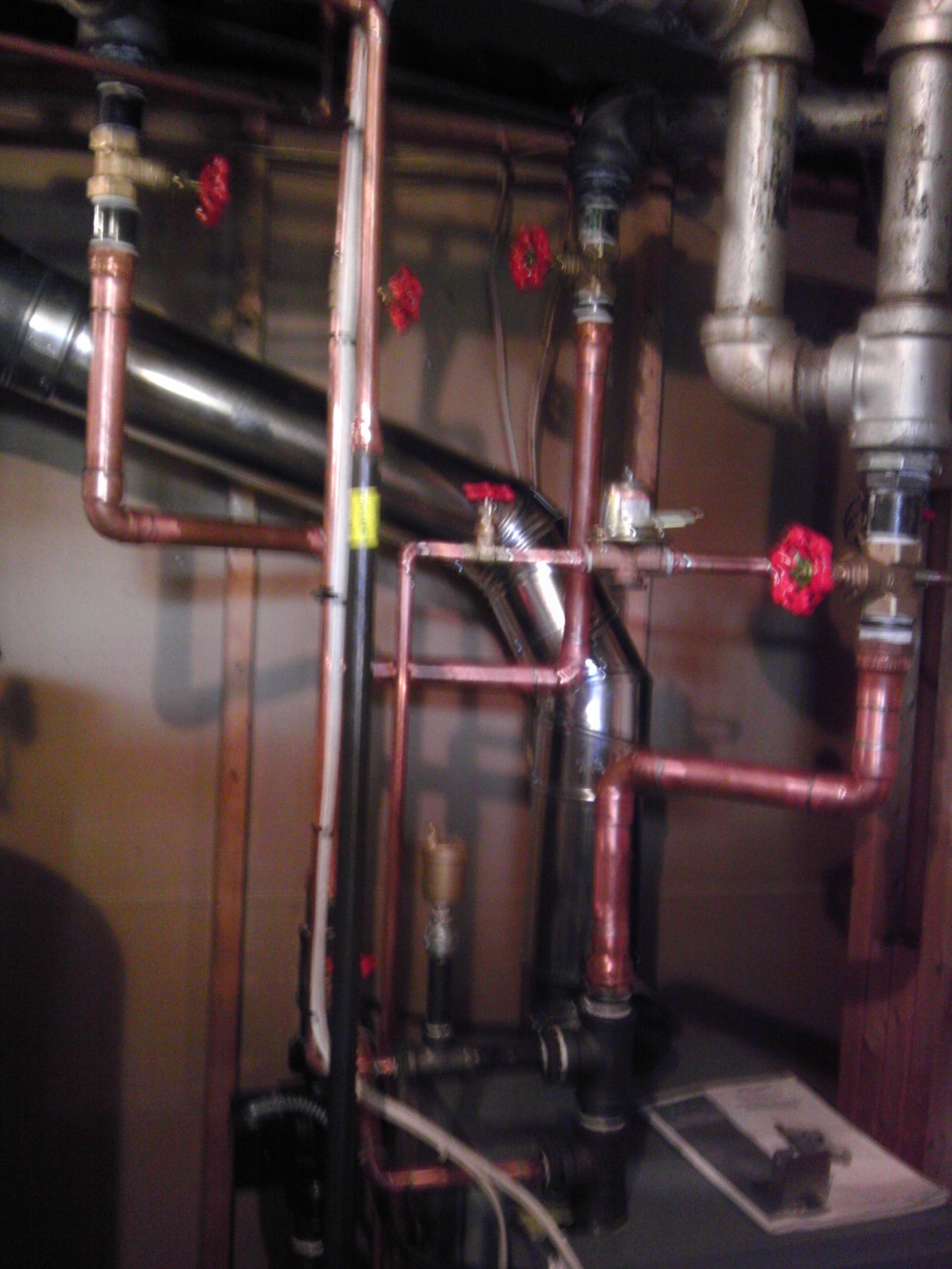 Gas boiler install and repipe