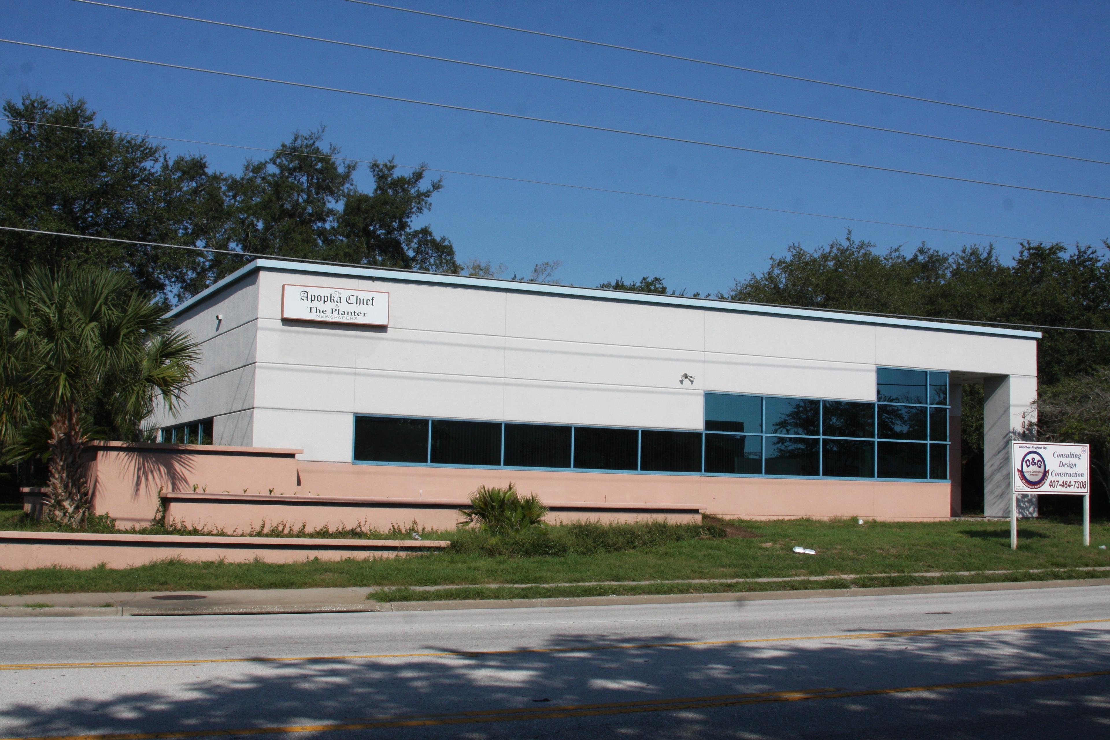 The Apopka Chief & The Planter Newspapers are located at 400 N. Park Ave., Apopka, FL 32712