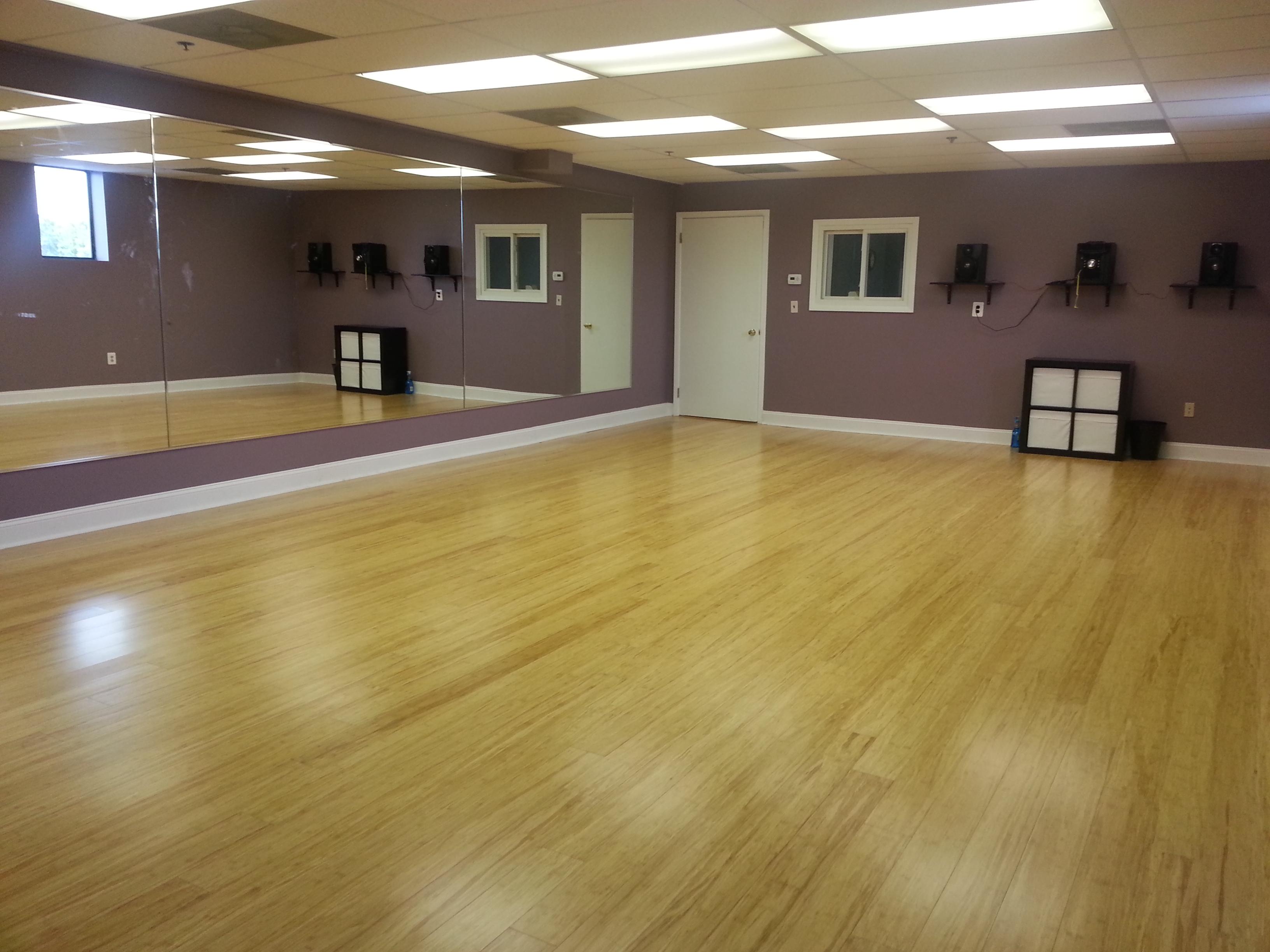 Beautiful wood floors and mirrors