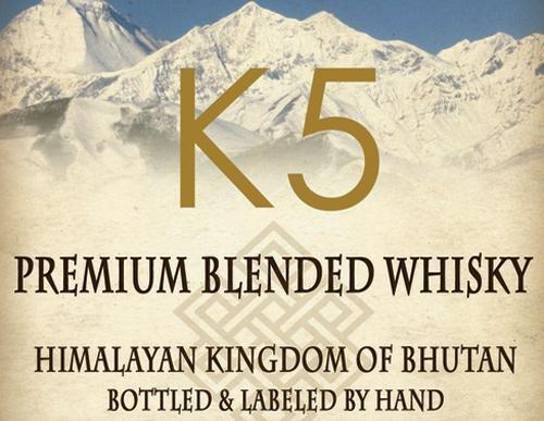 K5 Premium Spirit Whisky from the Himalayan Kingdom of Bhutan - Bottled and Labeled by Hand