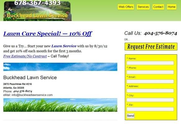 Buckhead Lawn Service Contact Us