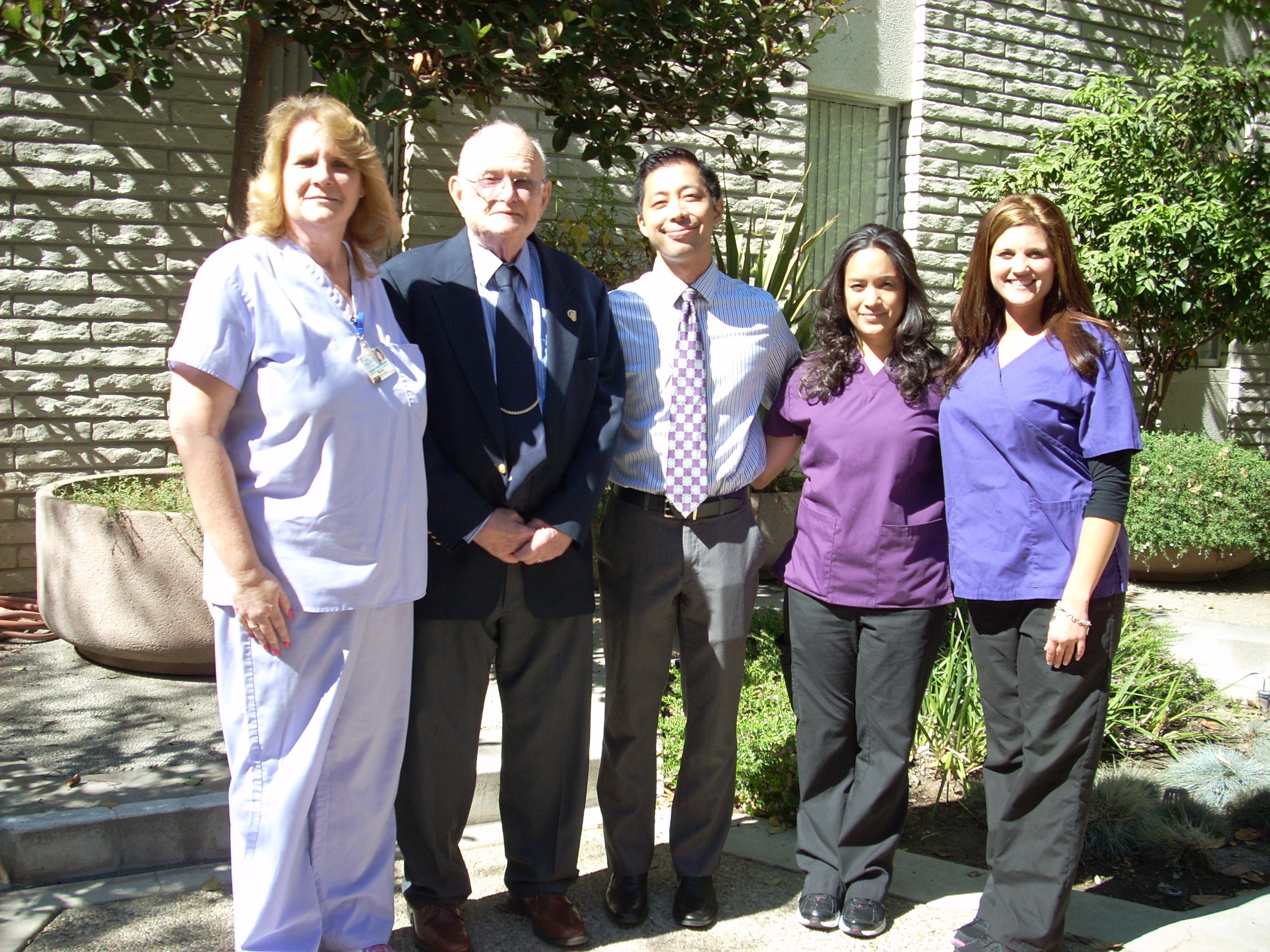 Our dermatology group. Center = Charles Chiang, MD, FAAD