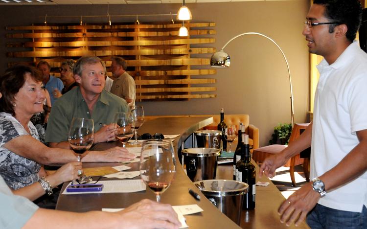 Tastings available at the wine bar, seated table or lounge area.