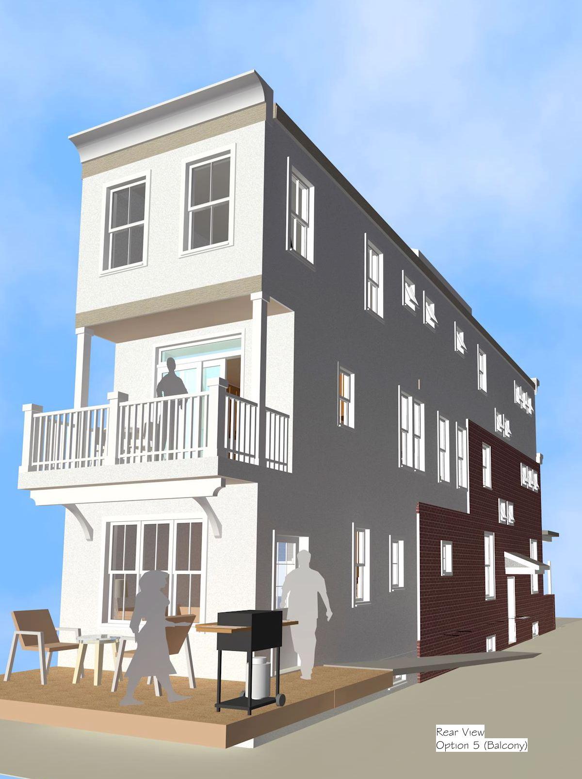 3D model of proposed rowhome addition