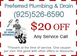 Antioch Plumber Coupon - $20 Off Any Service Call