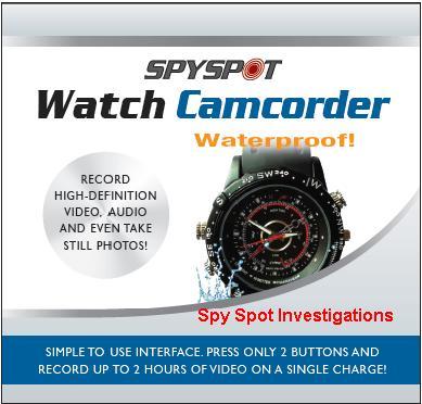 Spy watch camera video and audio camcorder