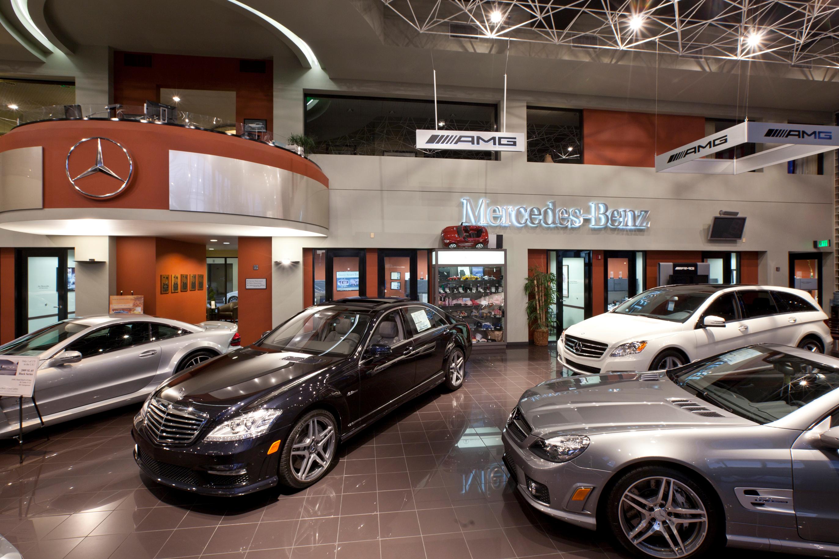 The showroom at Mercedes-Benz of Coral Gables