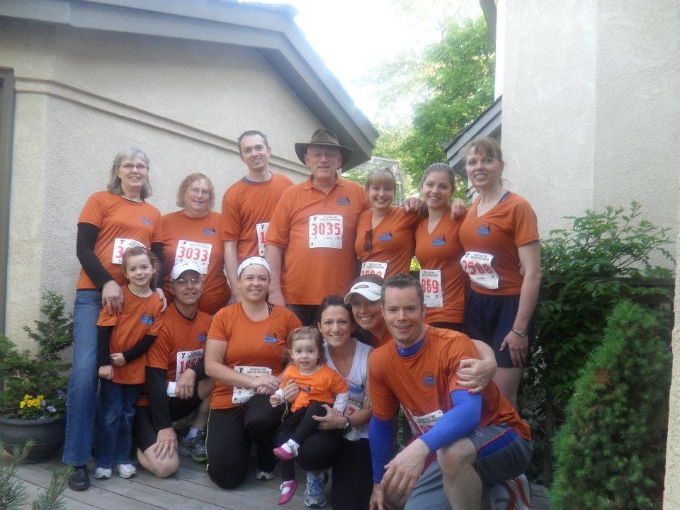 Office staff and patients participating together in the Idaho Potato Run