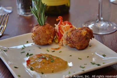 Crab & Corn Fritters From Our Tapas Menu