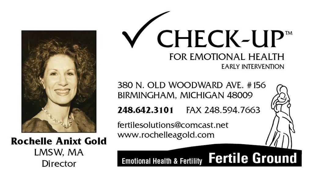 Check-Up For Emotional Health-Rochelle A Gold LMSW