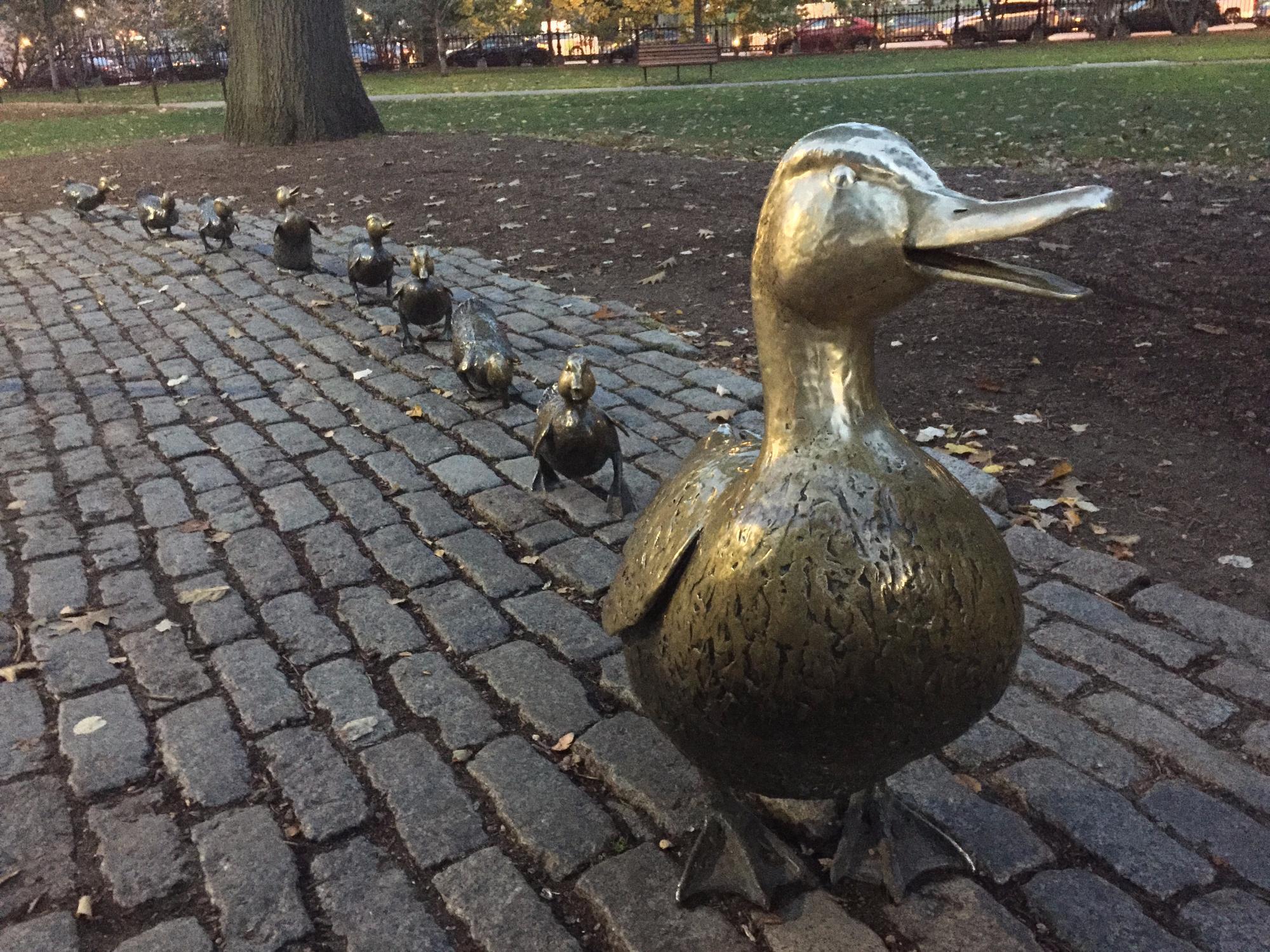 Make Way for Ducklings Statues