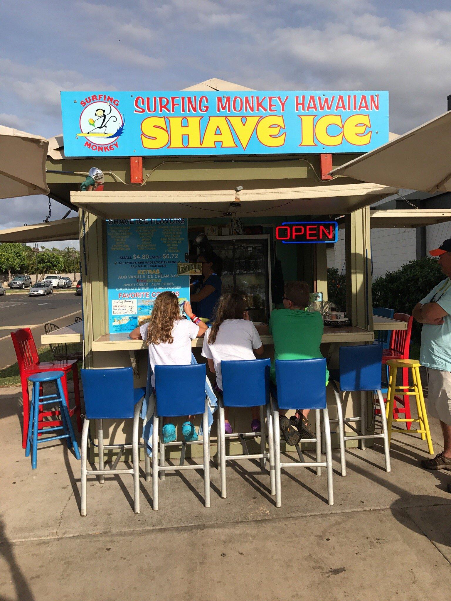 Surfing Monkey Shave Ice