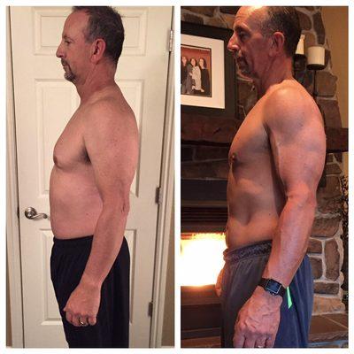 Dave never ceases to amaze me in his dedication to the program. We've had a 38lb exchange. He's 51!