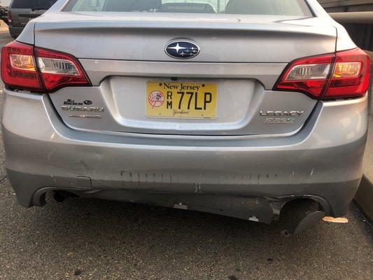 damaged bumper