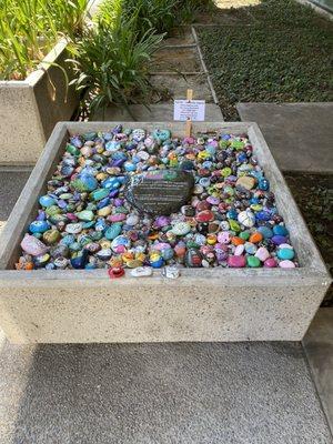 Kindness Rock Garden by the front door.