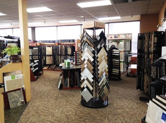 Tile and backsplash mosaic displays at Contract Furnishings Mart Tacoma, WA