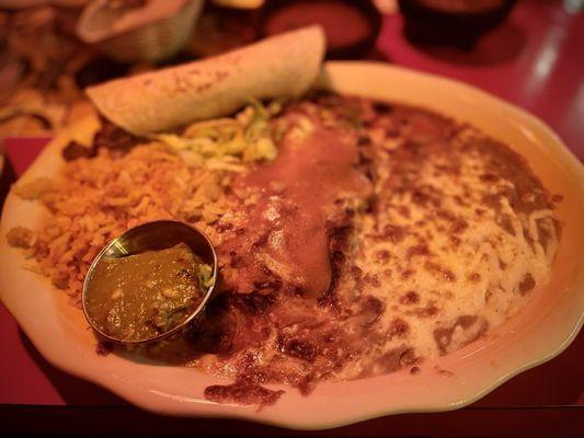 El pastor taco & 3. Chile Relleno Combinacion Dinner