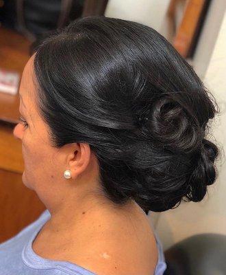 Up styled wedding hair by Master stylist Lupe.