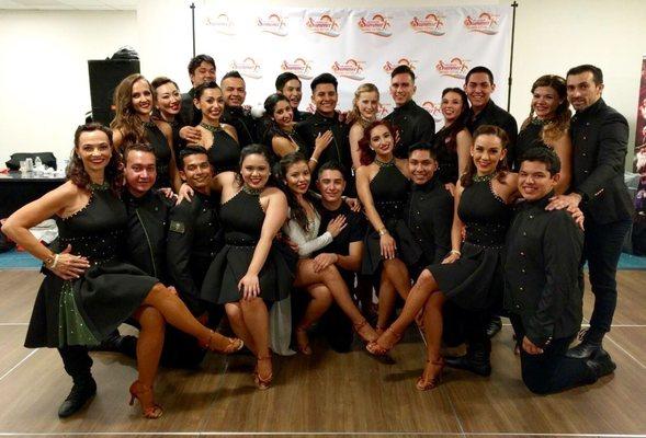 Intermediate  bachata  team at LASBF