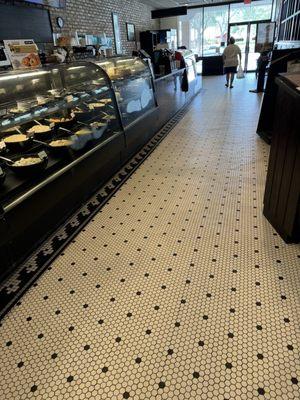 Retail and deli counters...bistro tiled for good measure!