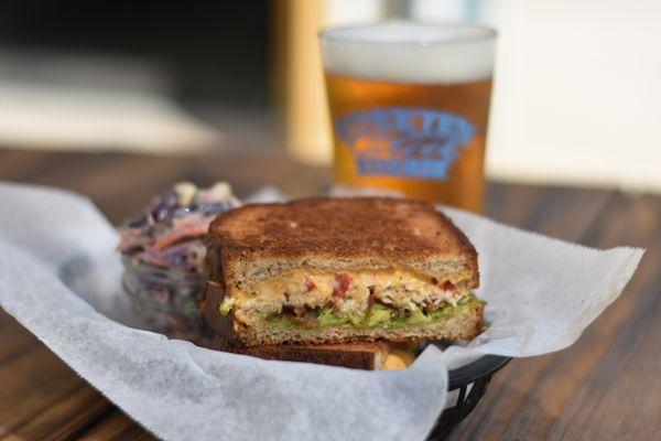 Big Bird-Turkey, avocado, bacon and house-made pimento cheese toasted on thick cut wheat.