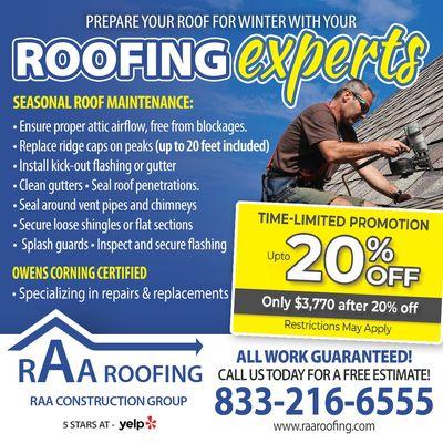 Prepare your roof for rainy days