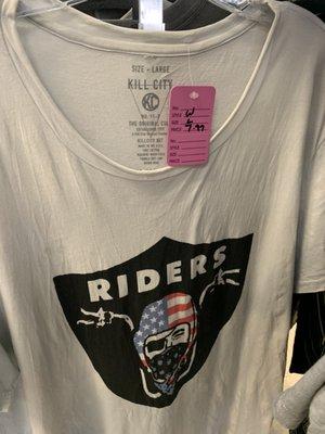 $8 for a dingy raiders tee.