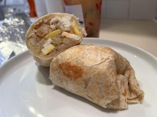 Breakfast burrito with sausage