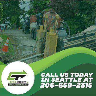 Let us do the job for you! Call us for free estimate. 206-659-2315

#trenchless #pluming #excavation #construction