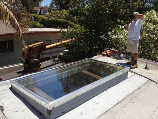 Close up of completed Skylight replacement as shown in other photos.