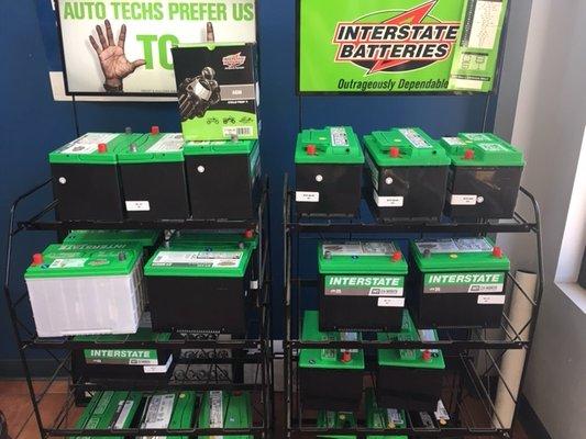 We offer Interstate Batteries