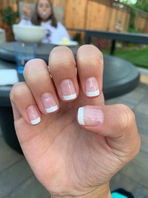 I got my nails done for a wedding but they ended up very bad.