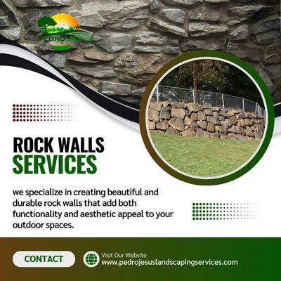 Transform your garden with elegant stone walls from Pedro Jesus Landscaping!