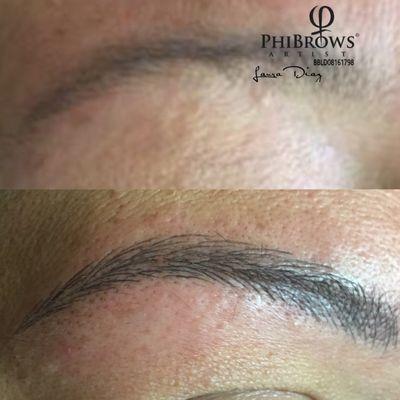 Microblading with Phibrows technique.