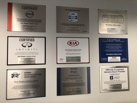 Certification Wall