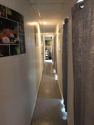 Hallway to massage room