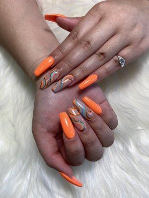 acrylic nails by Mindy!