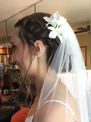 Hair and makeup by Robbie . Today's gorgeous bride !