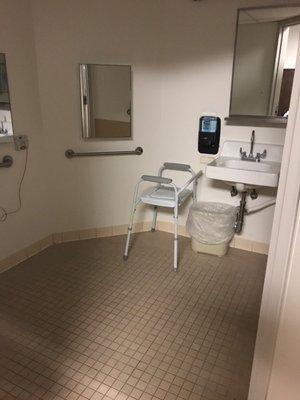 Shared bathroom for two people.