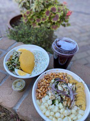 Vegan Ceviche, Shrimp Causa, & Purple Drink