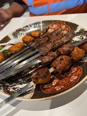 Lamb and Chicken Kabab