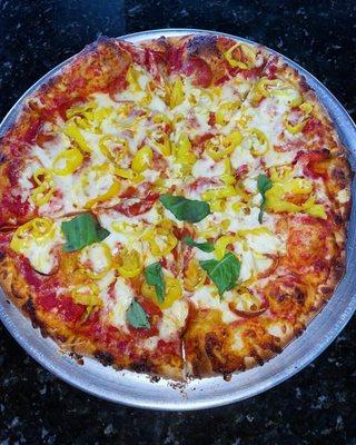 Banana peppers + pepperoni