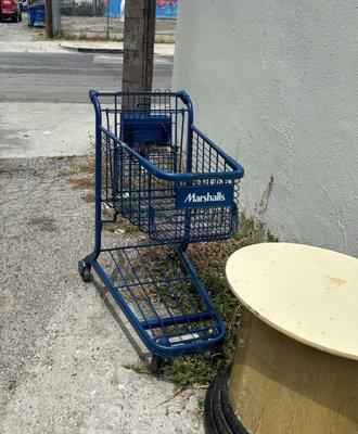 Marshall's refuses to pick up their shopping carts in the neighborhood