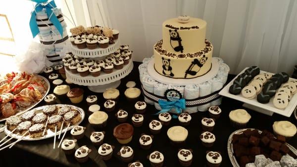 Panda themed baby shower