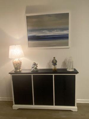 Credenza and original oil on canvas artwork (from a gallery no less) Beautiful!