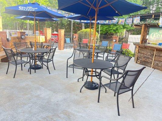 Patio open for a fresh drink. And happy hour.