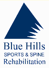 blue hills sports and spine logo