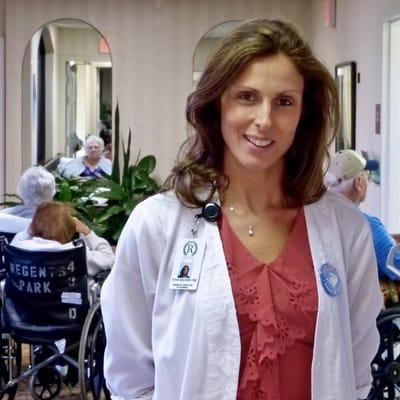 Nurse with patients.