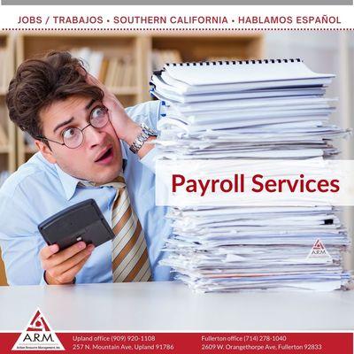 A.R.M. provides payroll services.