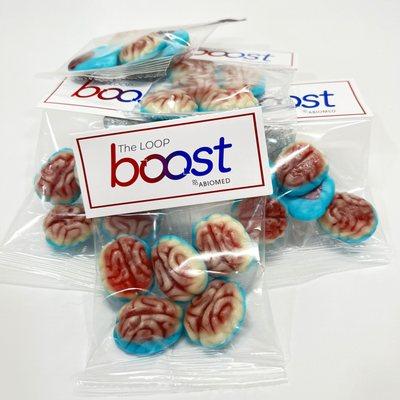 Brain Candy promotional merchandise created by Fenway Group for Abiomed.